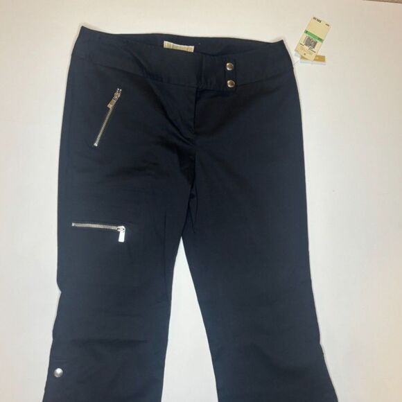 Michael Kors Black Flared Zip Jumpsuit Pants Womens Designer NWT - Picture 3 of 6